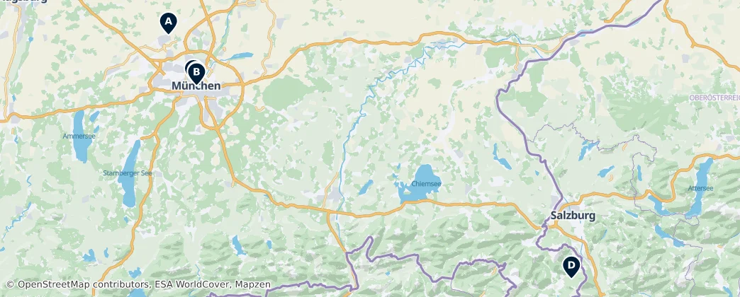 Map of Alta Baviera