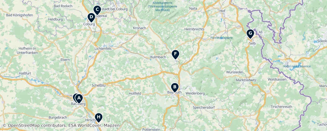 Map of Alta Franconia