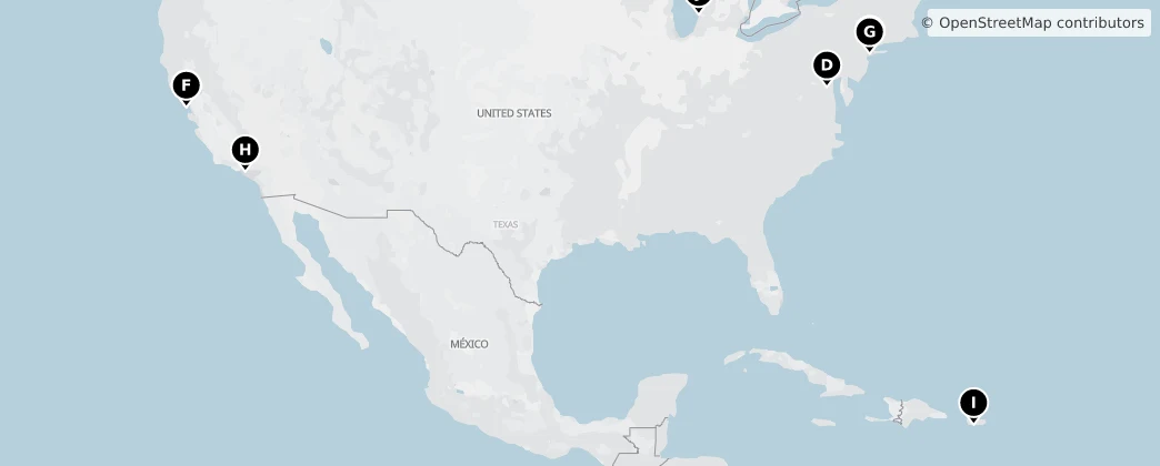 Map of América del Norte