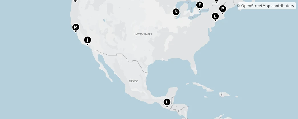 Map of América del Norte
