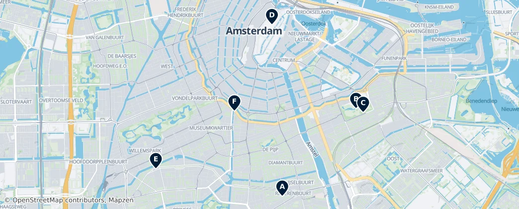 Map of Ámsterdam