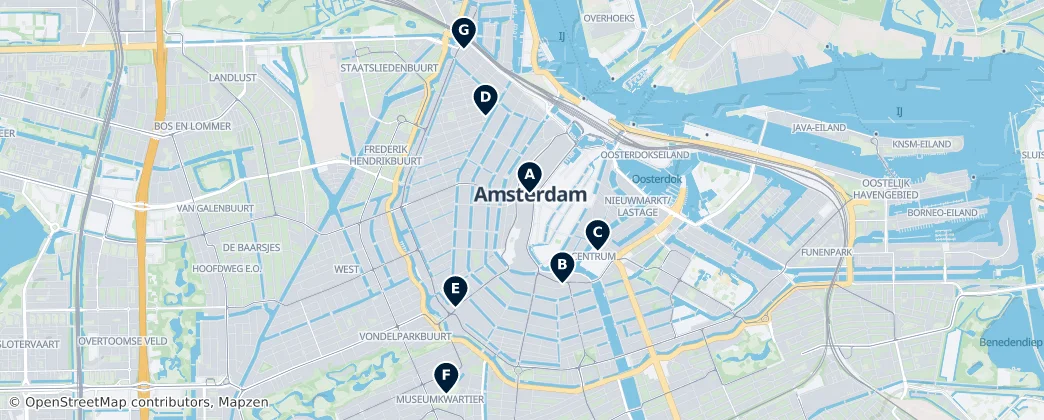 Map of Ámsterdam