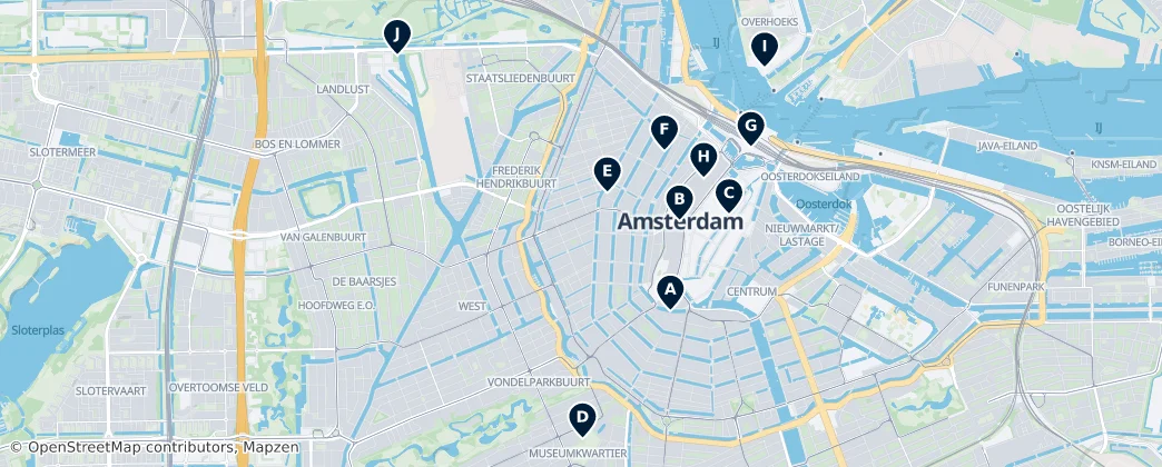Map of Ámsterdam