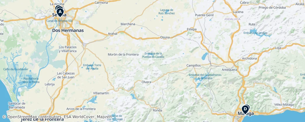 Map of Andalucía