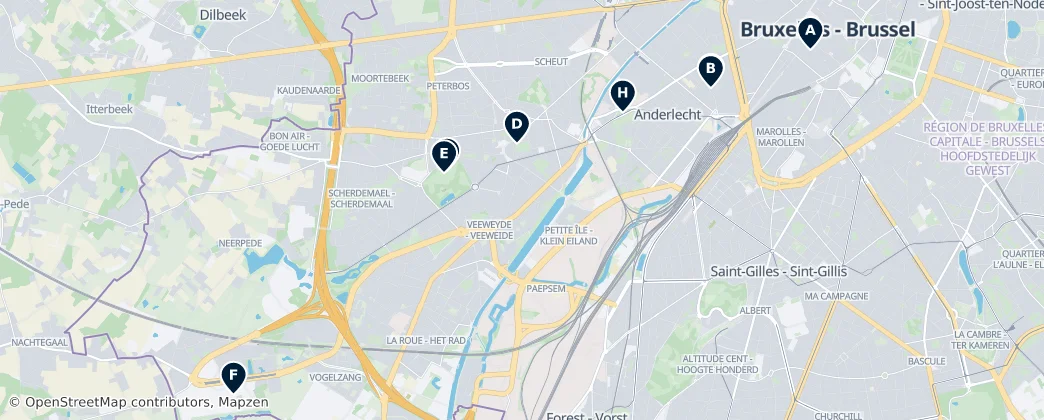Map of Anderlecht