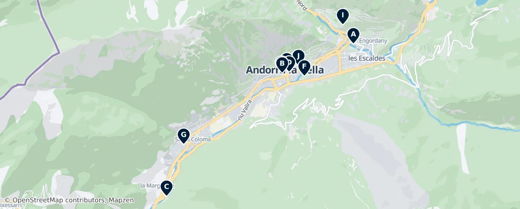 Map of Andorra la Vieja