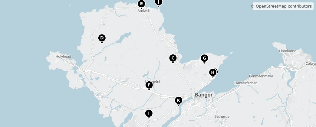 Map of Anglesey