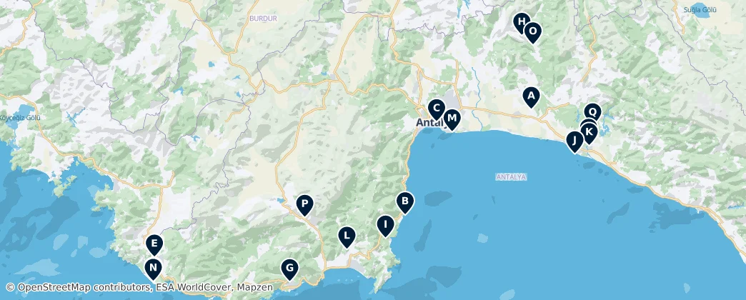 Map of Antalya