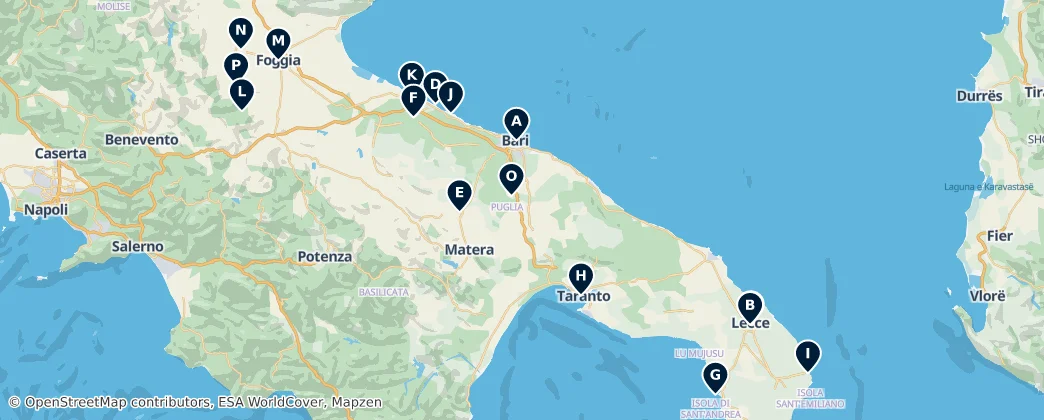 Map of Apulia