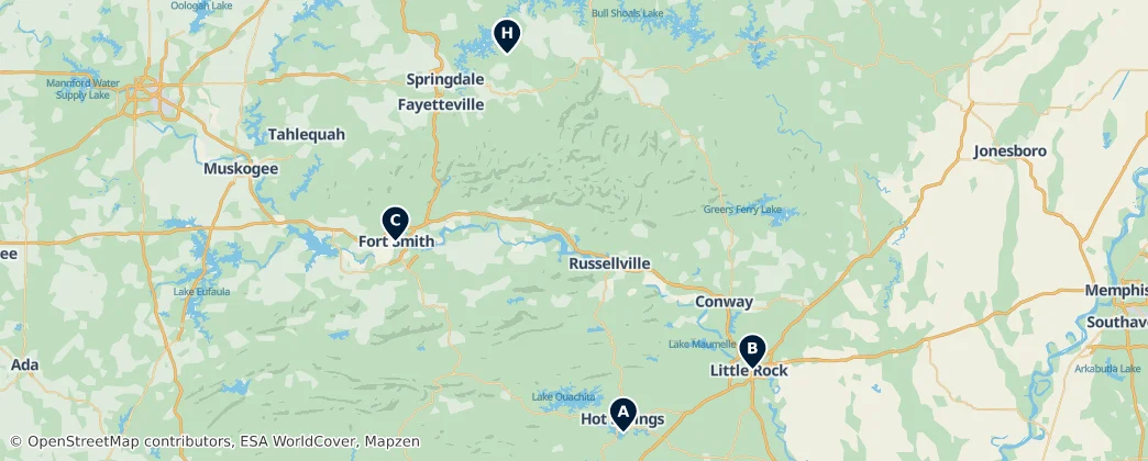 Map of Arkansas