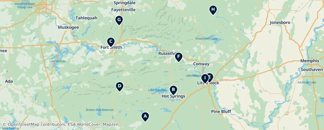 Map of Arkansas