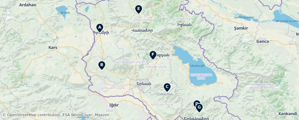 Map of Armenia