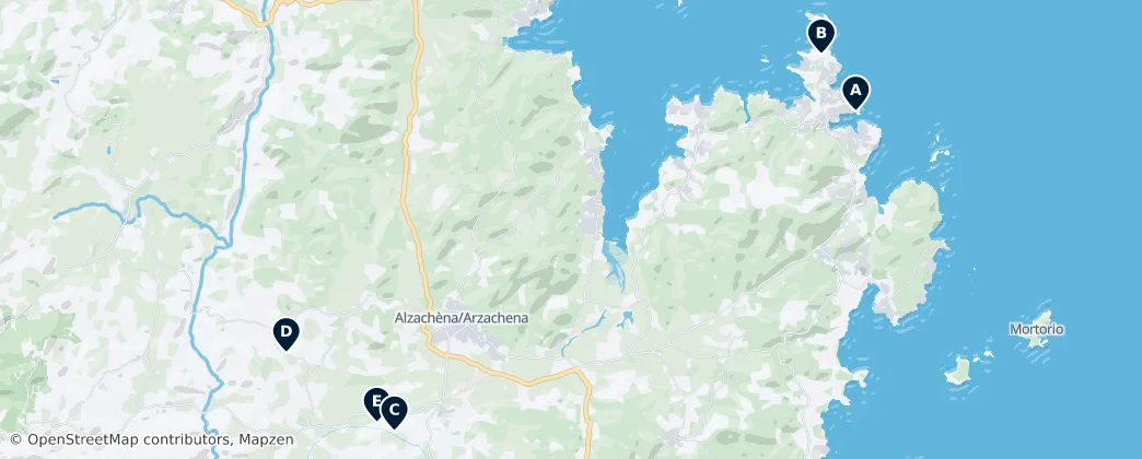 Map of Arzachena