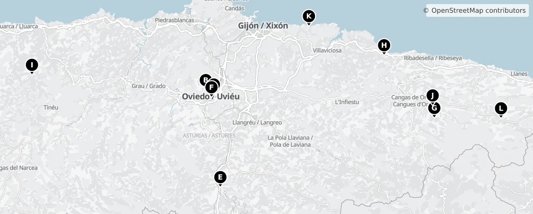 Map of Principado de Asturias