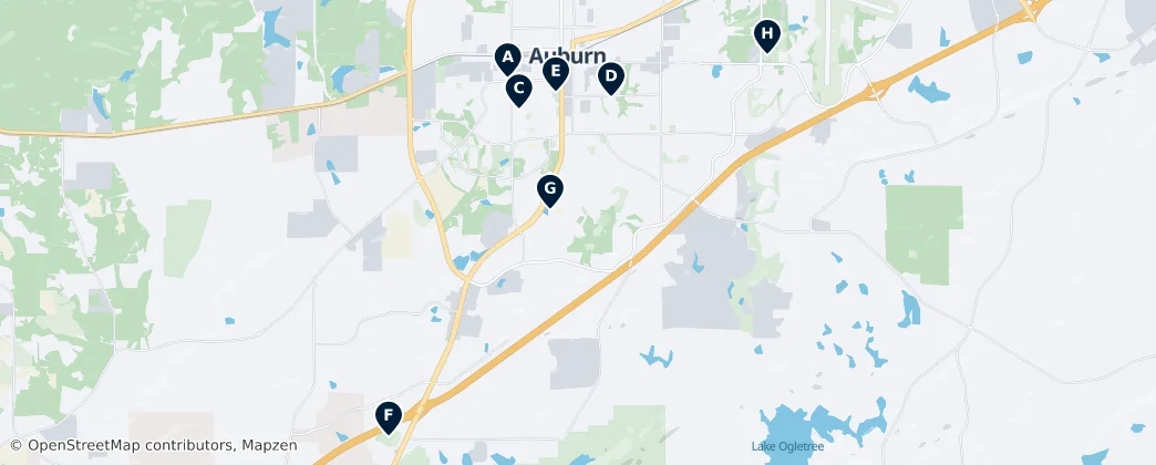 Map of Auburn