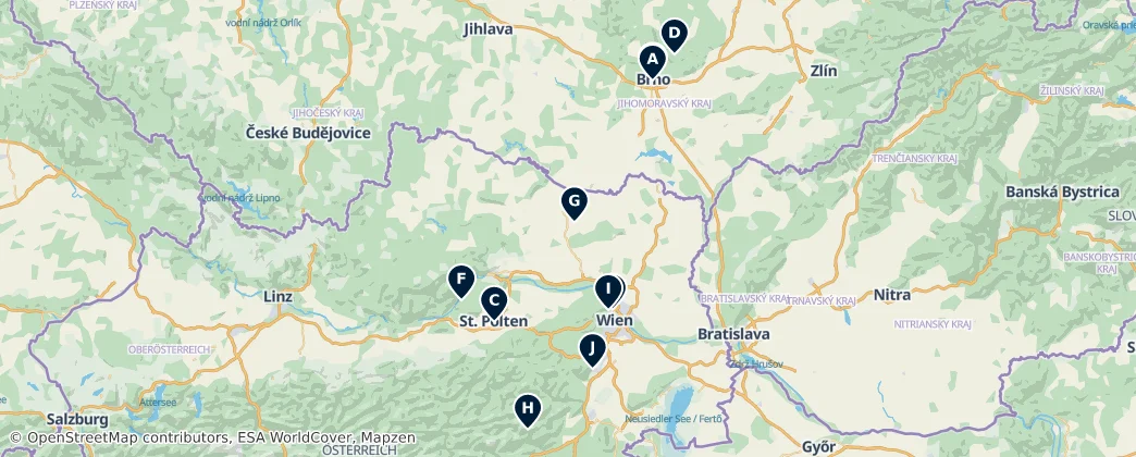 Map of Baja Austria