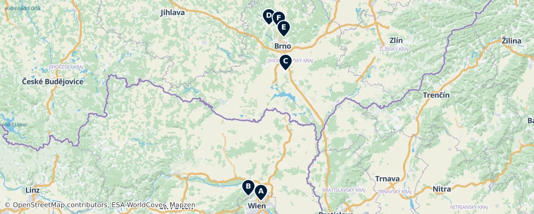 Map of Baja Austria
