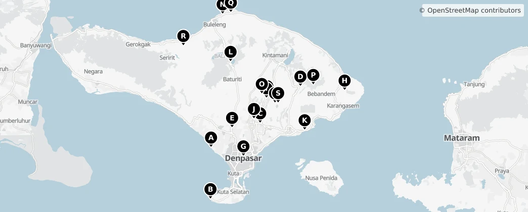 Map of Provincia de Bali