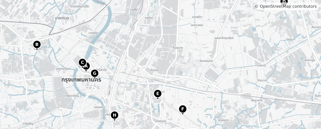 Map of Bangkok