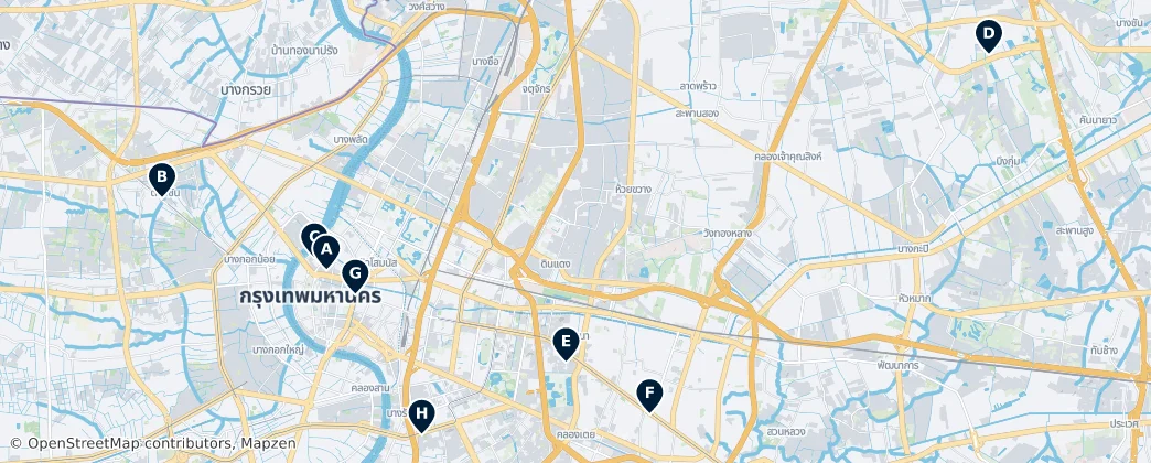 Map of Bangkok