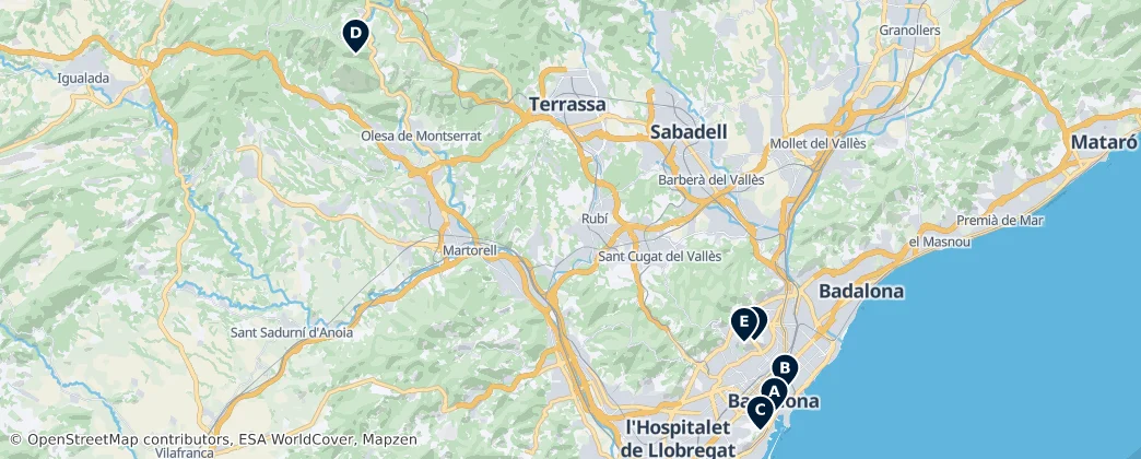 Map of Provincia de Barcelona
