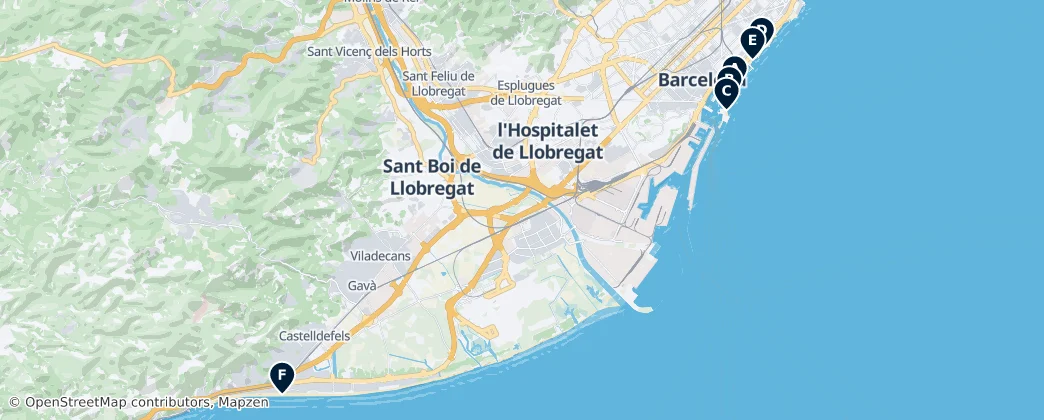 Map of Provincia de Barcelona