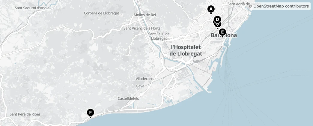 Map of Provincia de Barcelona