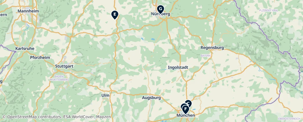 Map of Baviera