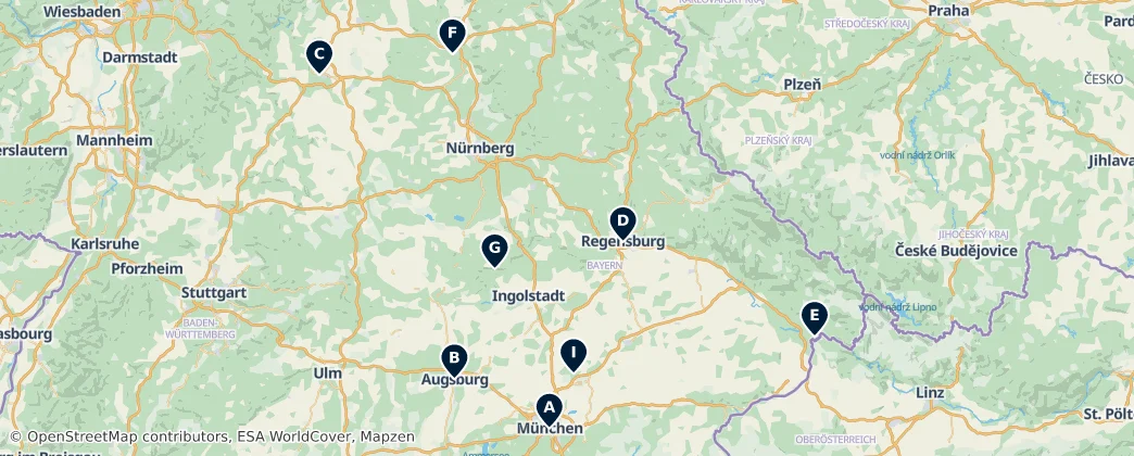 Map of Baviera
