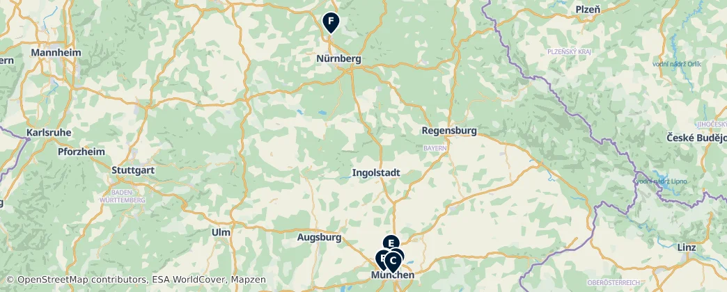 Map of Baviera