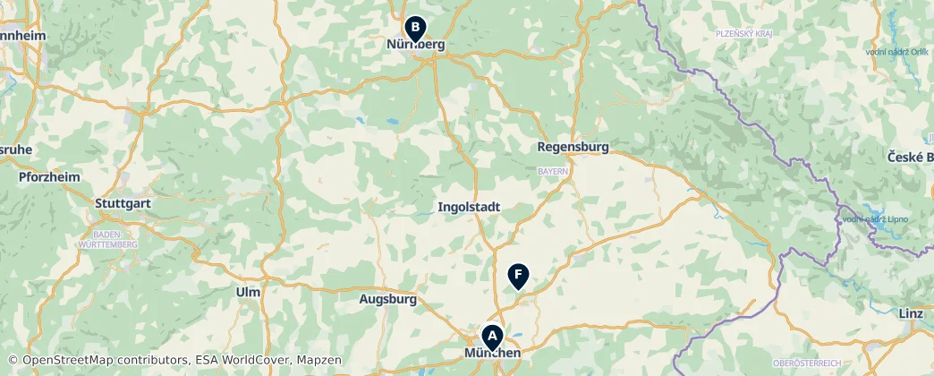 Map of Baviera