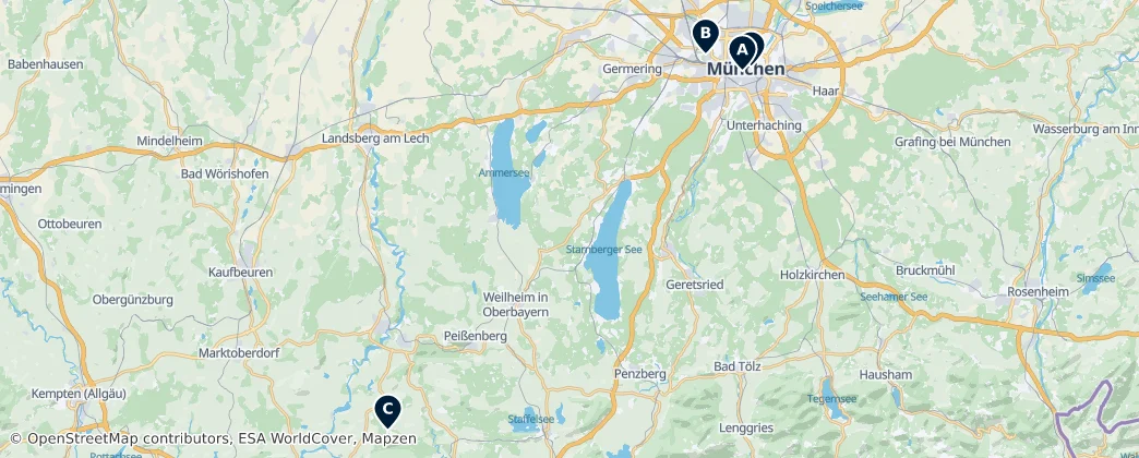 Map of Baviera