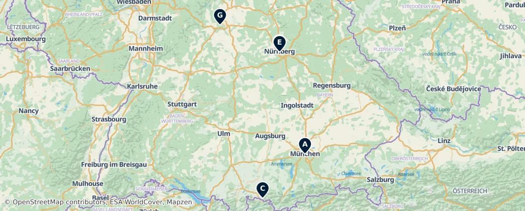 Map of Baviera