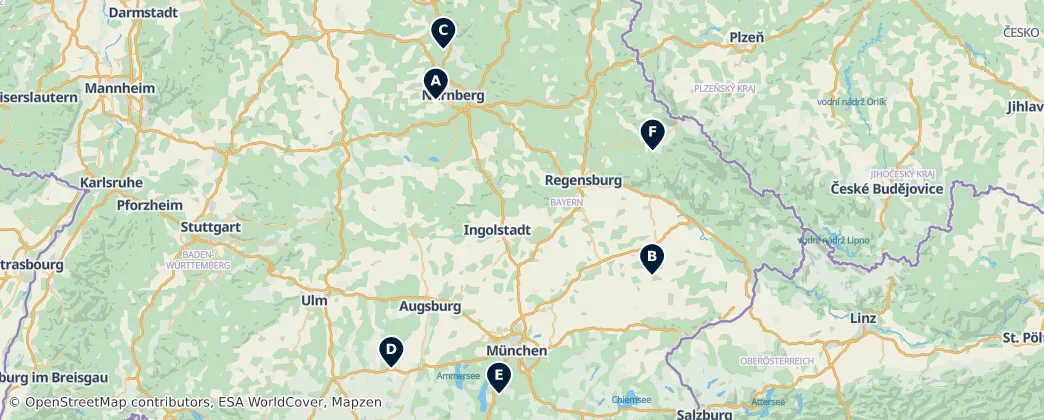Map of Baviera