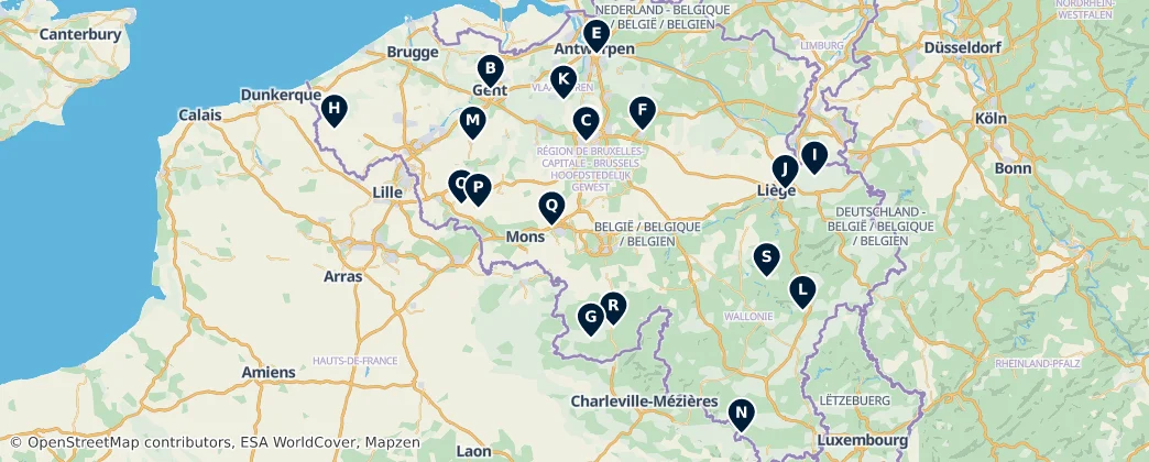 Map of Bélgica
