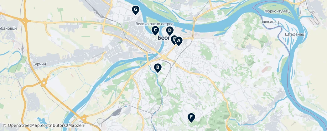 Map of Belgrado
