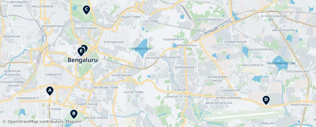 Map of Bangalore