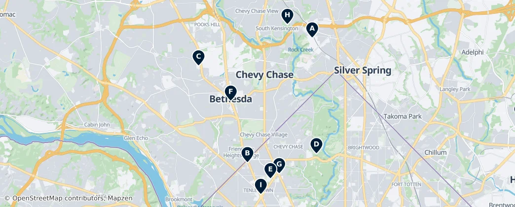 Map of Bethesda