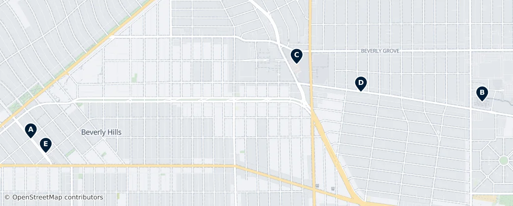 Map of Beverly Hills