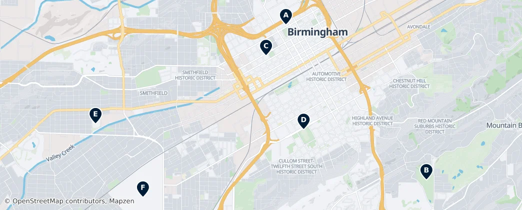 Map of Birmingham