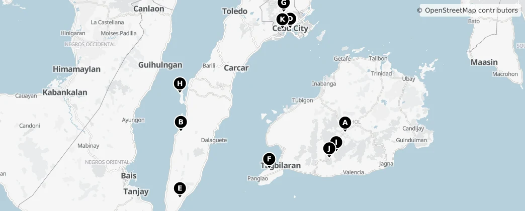 Map of Bisayas Centrales