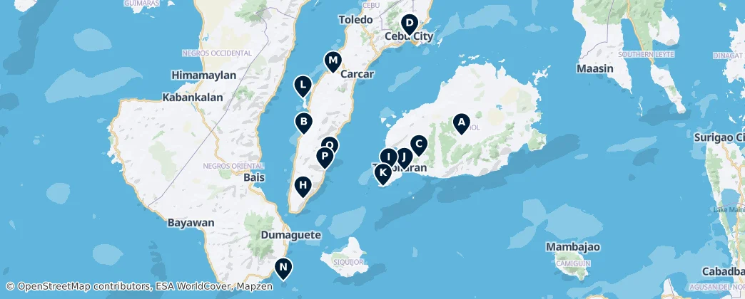 Map of Bisayas Centrales