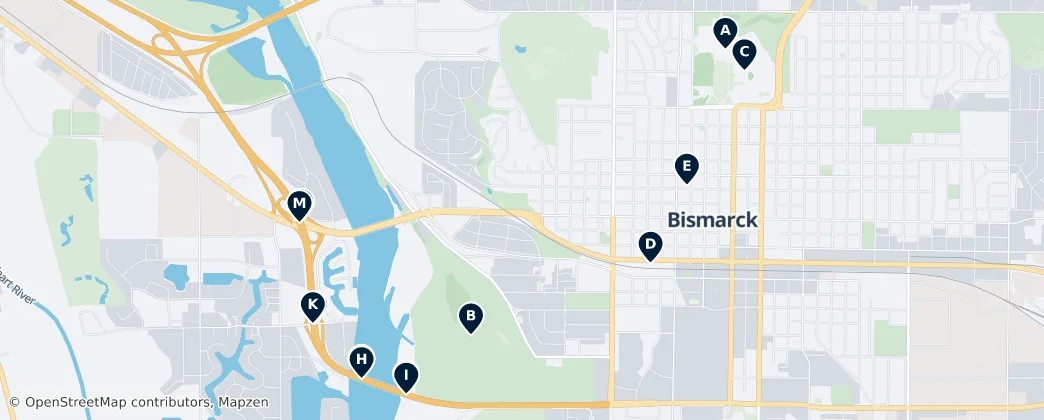 Map of Bismarck