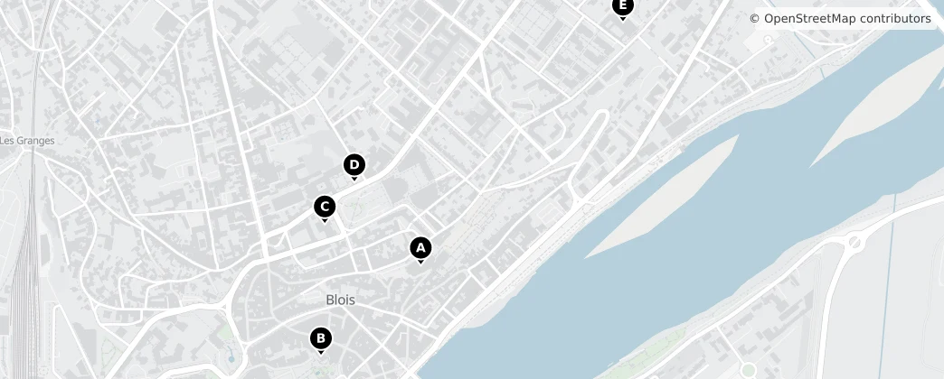 Map of Blois
