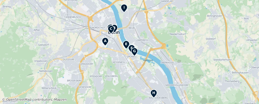 Map of Bonn