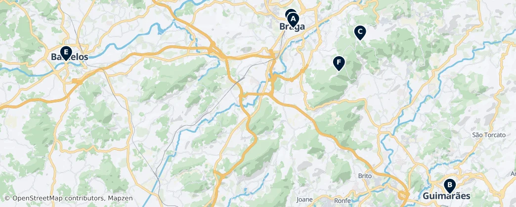 Map of Braga