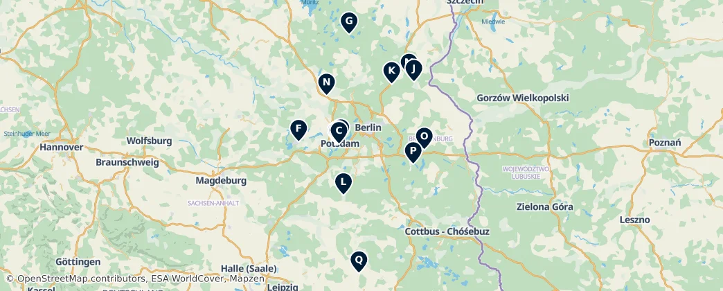 Map of Brandeburgo