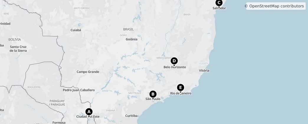 Map of Brasil