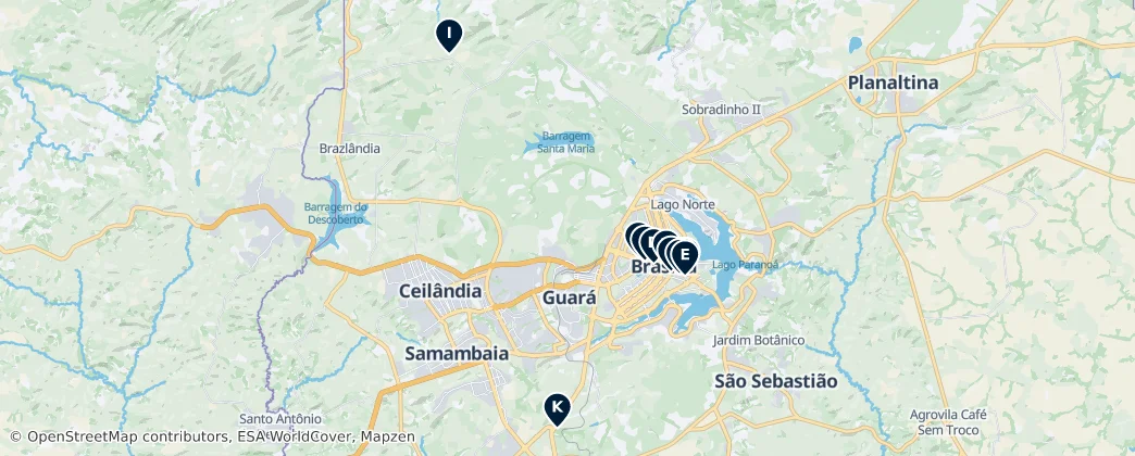 Map of Brasilia