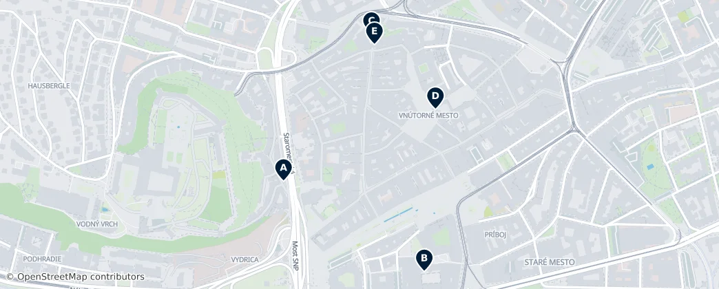 Map of Bratislava